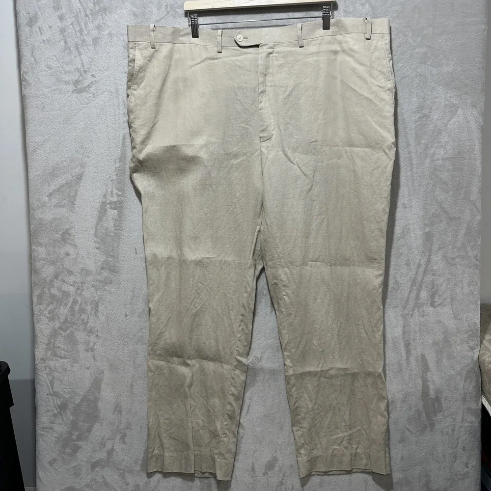Lauren Ralph Lauren Navy Blue Label 100% Linen Men's Pants Size 50R
